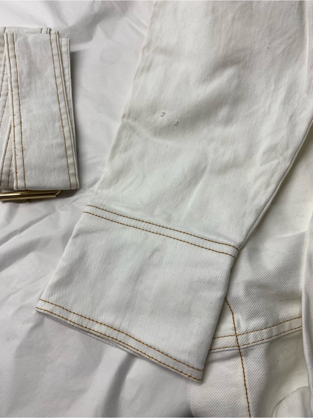Bagatelle Belted Utility Jacket Cream Neutral Fall Coat - Picture 14 of 15